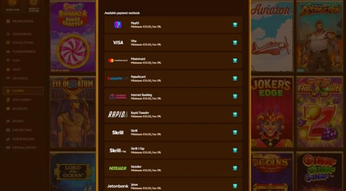 Amunra Zahlungsmethoden