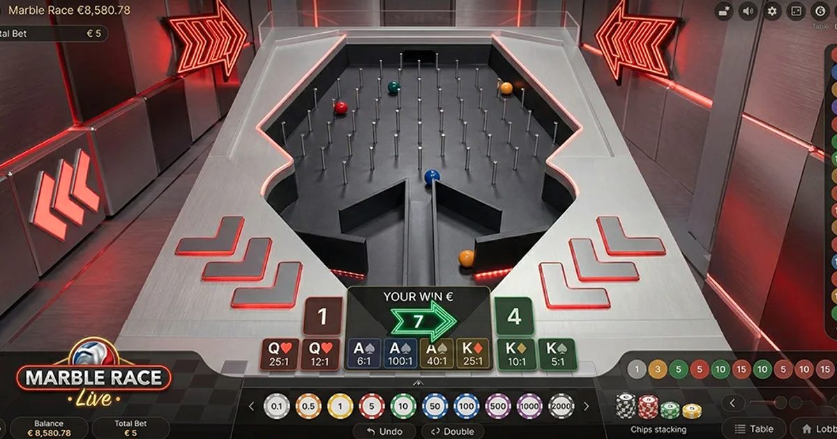 Marble Race Live-Casino auf 24 Casino