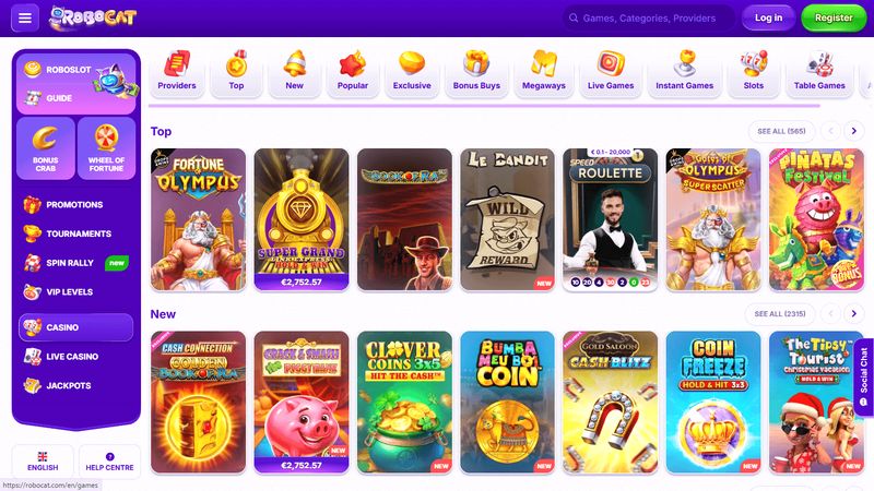 Robocat Casino Spiele